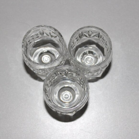 Trio of Crystal Shot Glasses | Vintage Cordial Liqueur Glasses - Picture 2 of 7